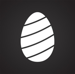 Easter egg icon on background for graphic and web design. Simple vector sign. Internet concept symbol for website button or mobile app.