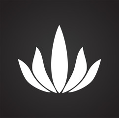 Lotos flower icon on background for graphic and web design. Simple vector sign. Internet concept symbol for website button or mobile app.