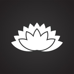 Lotos flower icon on background for graphic and web design. Simple vector sign. Internet concept symbol for website button or mobile app.