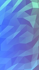 Abstract triangle geometrical blue background. Geometric origami style with gradient. 3D illustration