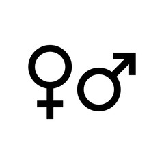 Gender icon vector. Male and female symbol