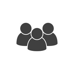 People vector icon. Group of humans sign