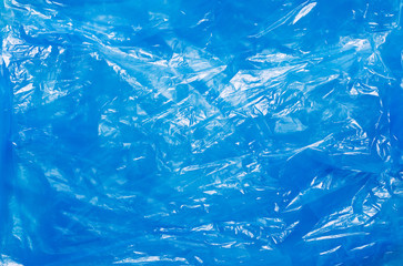 Blue plastic bag. The concept of using environmentally friendly packaging