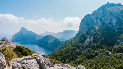 Mallorca island in a beautiful summer day. Beautiful beach landscape on the Balearic island