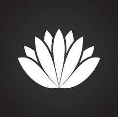 Lotos flower icon on background for graphic and web design. Simple vector sign. Internet concept symbol for website button or mobile app.