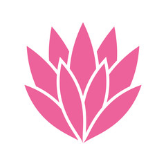 Lotos flower icon on background for graphic and web design. Simple vector sign. Internet concept symbol for website button or mobile app.