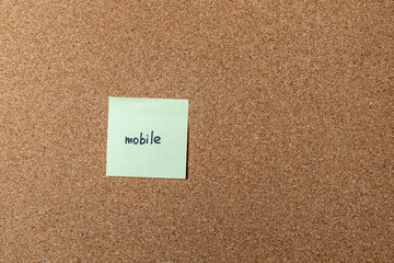 green sticker on brown table. color sticker, motivational, quote, and words, note, message mobile