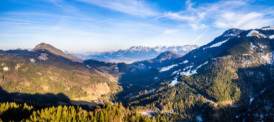 Aerial Sudelfeld, Bayrischzell, Alps Bavaria, Germany