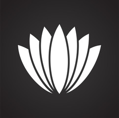 Lotos flower icon on background for graphic and web design. Simple vector sign. Internet concept symbol for website button or mobile app.