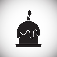 Fototapeta premium Easter cake icon on background for graphic and web design. Simple vector sign. Internet concept symbol for website button or mobile app.