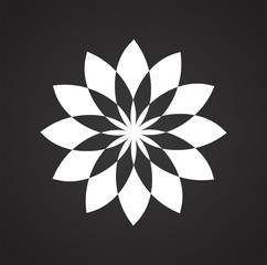 Lotos flower icon on background for graphic and web design. Simple vector sign. Internet concept symbol for website button or mobile app.