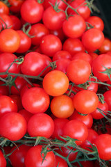 Small red cherry tomatoes background