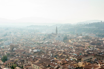 Aerial view of historical part of Florence