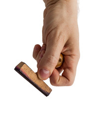 Hand and stamp