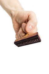 Hand and stamp