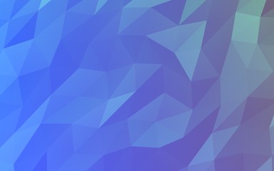 Obraz premium Abstract triangle geometrical blue background. Geometric origami style with gradient. 3D illustration