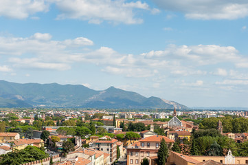 Fototapeta premium View on Pisa town from Pisa tower