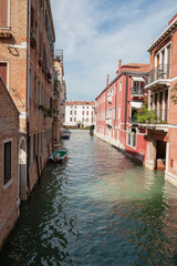 Venice channel with boats