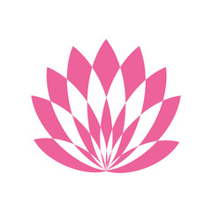 Lotos flower icon on background for graphic and web design. Simple vector sign. Internet concept symbol for website button or mobile app.