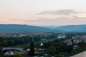 Obraz premium Florence panoramic view of the city in the early morning