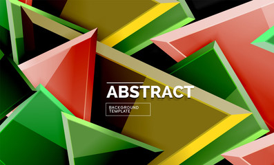 Obraz premium Glossy squares and triangles geometric backgrounds