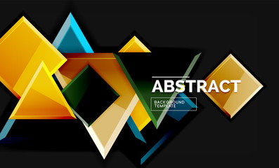 Squares and triangles geometrical background