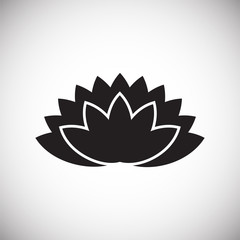 Lotos flower icon on background for graphic and web design. Simple vector sign. Internet concept symbol for website button or mobile app.