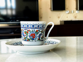 urkish coffee and patterned Cup