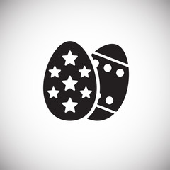 Easter egg icon on background for graphic and web design. Simple vector sign. Internet concept symbol for website button or mobile app.