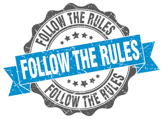 follow the rules stamp. sign. seal