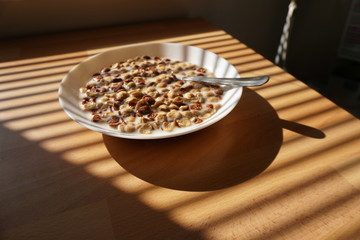 bowl of cereal with spoon