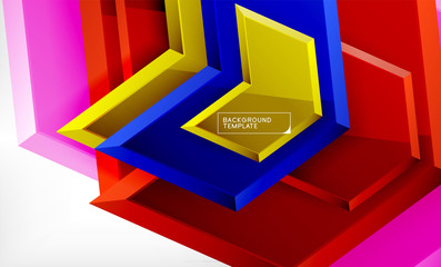 Abstract glossy techno arrows background