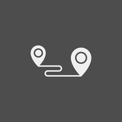 Gps flat vector icon. Location flat vector icon. Map pin flat vector icon