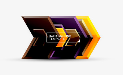 Arrow geometrical abstract background, directional wallpaper concept