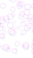 Pink colored background with purple bubbles. Wallpaper, texture purple balloons. 3D illustration