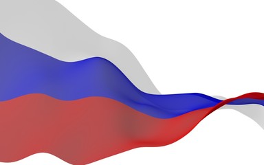Waving flag of the Russian Federation. The National. 