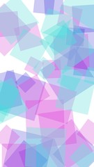 Multicolored translucent hexagons on white background. Vertical image orientation. 3D illustration