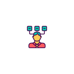 Project management icon vector design