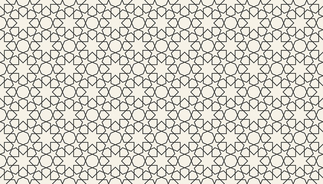 Abstract Seamless Islamic Geometric Pattern