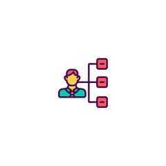Project management icon vector design
