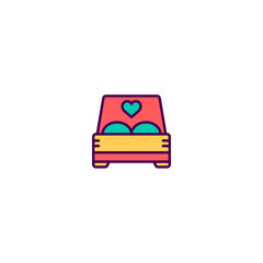 Bed Icon Design. Lifestyle icon vector design