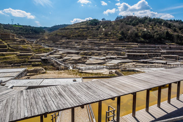 Salinas de Añana. Production of salt in an ancient artisan way in the Basque Country