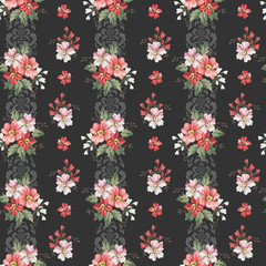 Seamless vintage floral pattern for gift wrap and fabric design