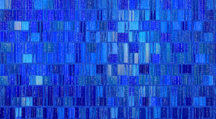 Abstract boxes with digital numbers artifical intelligence ai theme