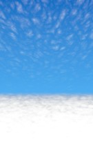 Obraz premium Blue sky background with white clouds. Cumulus white clouds in the clear blue sky in the morning. 3D illustration