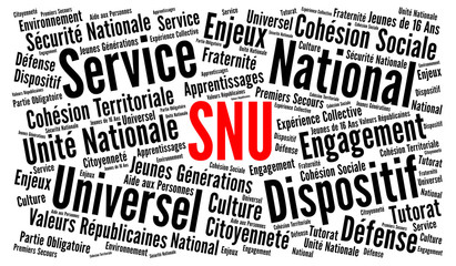 SNU, service national universel nuage de mots