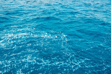 Fototapeta na wymiar texture blue sea or ocean water full frame