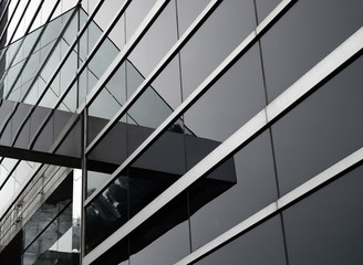 Abstract glass building