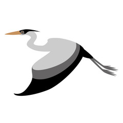 heron, vector illustration,flat style,profile