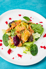 salad with salmon